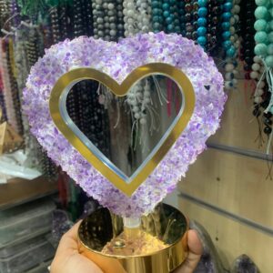 AMETHYST HEART LAMP