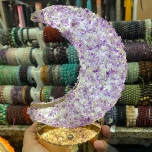 AMETHYST MOON CRYSTAL LAMP