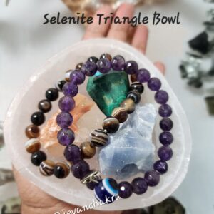 Selenite Triangle Bowl