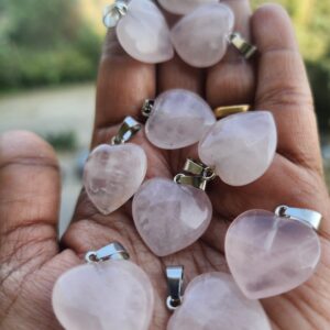 Rose Quartz Heart Mini Pendant