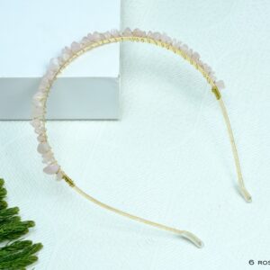 Rose Quartz Crystal Hairband
