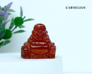 CARNELIAN/RED SULEMANI HAKIK LAUGHING BUDDHA