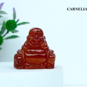 CARNELIAN/RED SULEMANI HAKIK LAUGHING BUDDHA