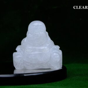 CLEAR QUARTZ LAUGHING BUDDHA