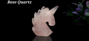 Crystal Unicorn Figurines - Rose Quartz