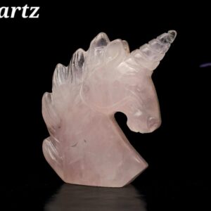 Crystal Unicorn Figurines - Rose Quartz