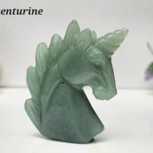 Crystal Unicorn Figurines - Green Aventurine