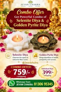 Golden Pyrite & Selenite Flower Diya Combo ✨🪔